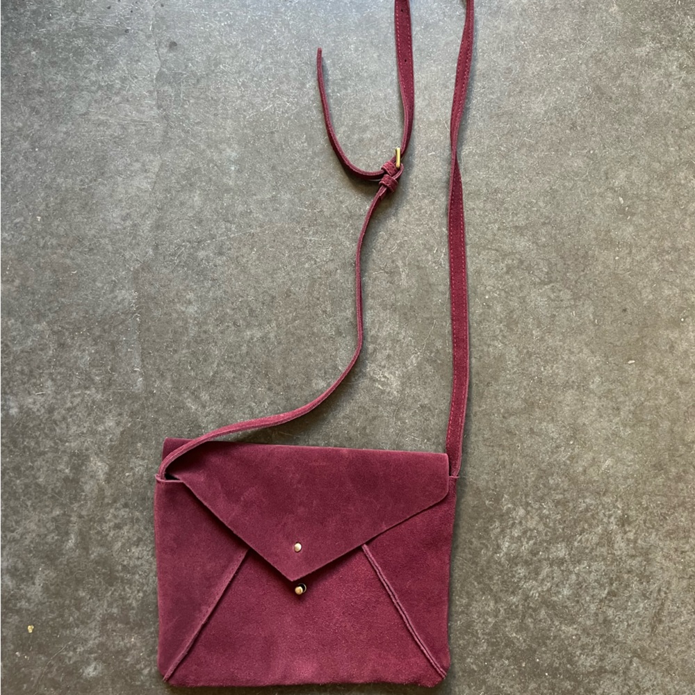 Suede handbag